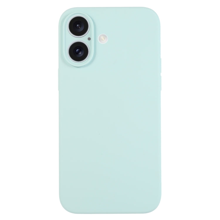 For iPhone 16 Plus Pure Color Liquid Silicone Fine Pore Phone Case