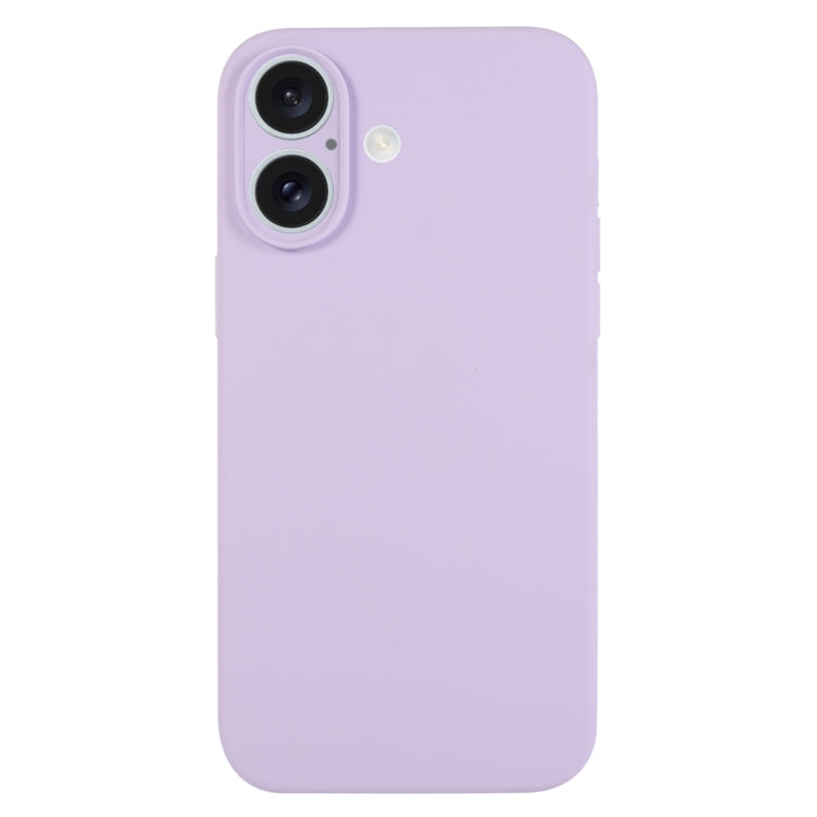 For iPhone 16 Plus Pure Color Liquid Silicone Fine Pore Phone Case