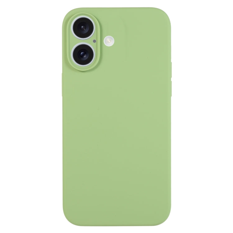 For iPhone 16 Plus Pure Color Liquid Silicone Fine Pore Phone Case