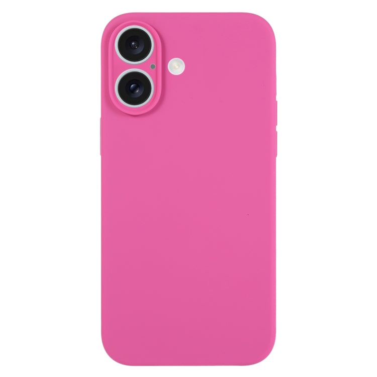 For iPhone 16 Plus Pure Color Liquid Silicone Fine Pore Phone Case