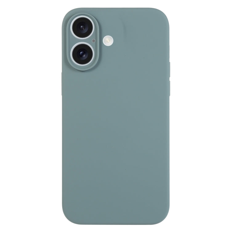 For iPhone 16 Plus Pure Color Liquid Silicone Fine Pore Phone Case
