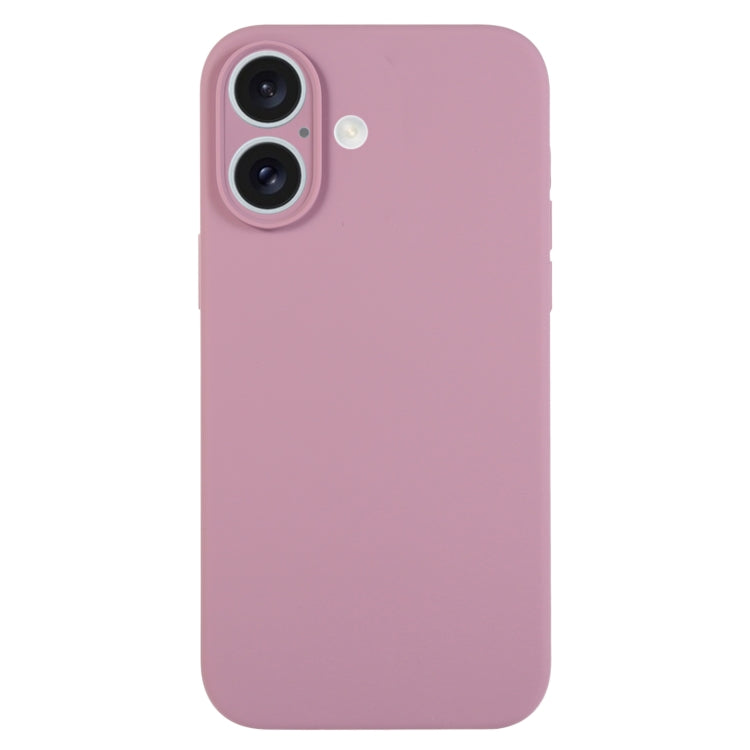 For iPhone 16 Plus Pure Color Liquid Silicone Fine Pore Phone Case