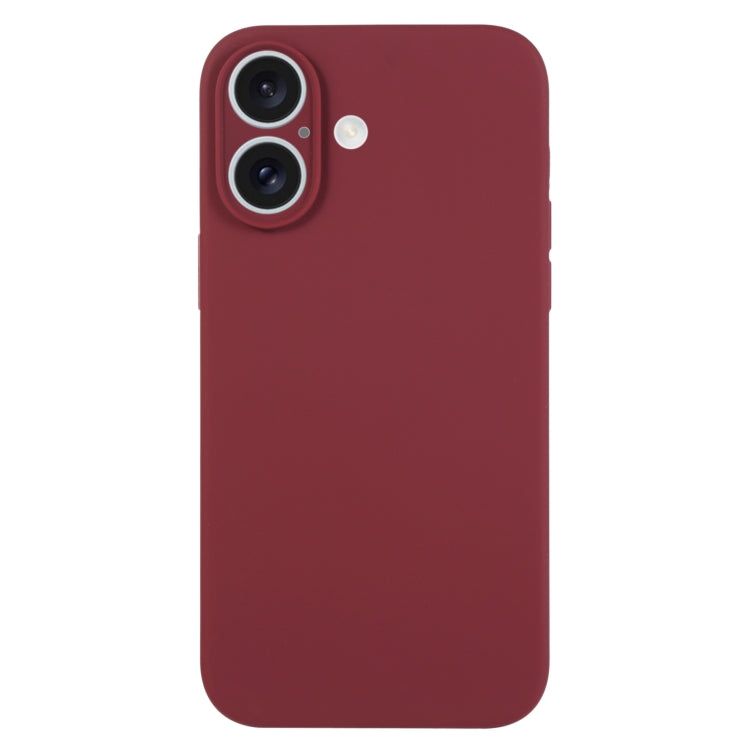 For iPhone 16 Plus Pure Color Liquid Silicone Fine Pore Phone Case