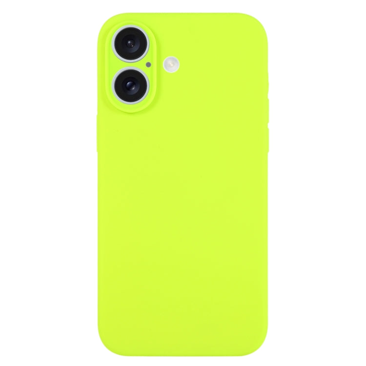 For iPhone 16 Plus Pure Color Liquid Silicone Fine Pore Phone Case