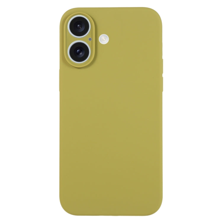 For iPhone 16 Plus Pure Color Liquid Silicone Fine Pore Phone Case