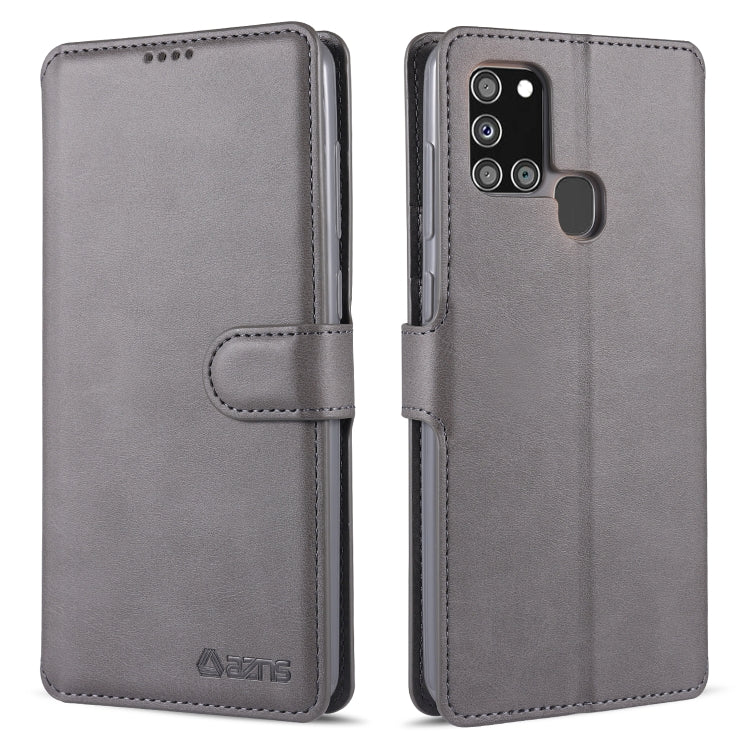 For Samsung Galaxy A21s AZNS Calf Texture Horizontal Flip Leather Case with Holder & Card Slots & Wallet & Photo Frame