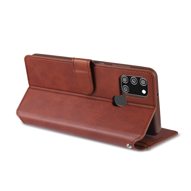 For Samsung Galaxy A21s AZNS Calf Texture Horizontal Flip Leather Case with Holder & Card Slots & Wallet & Photo Frame
