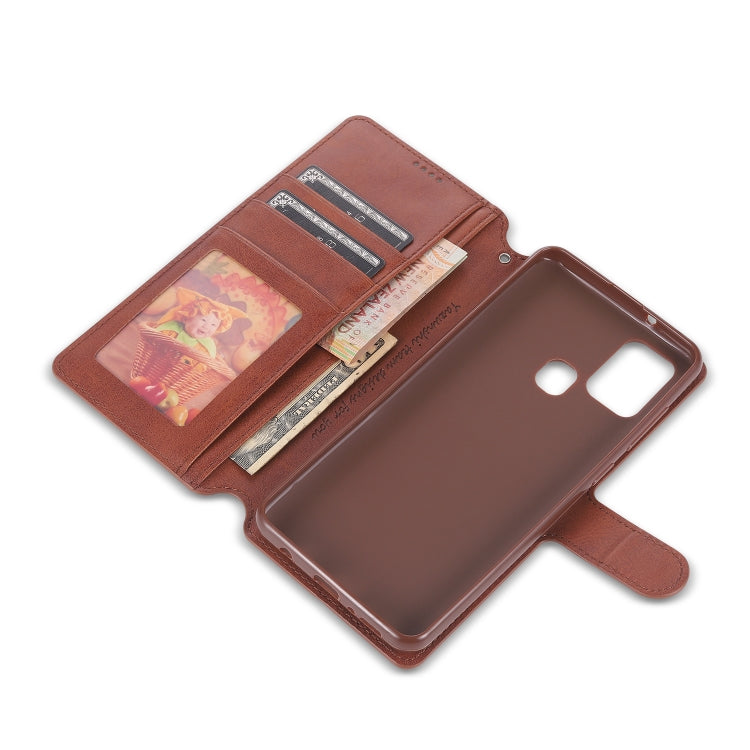 For Samsung Galaxy A21s AZNS Calf Texture Horizontal Flip Leather Case with Holder & Card Slots & Wallet & Photo Frame
