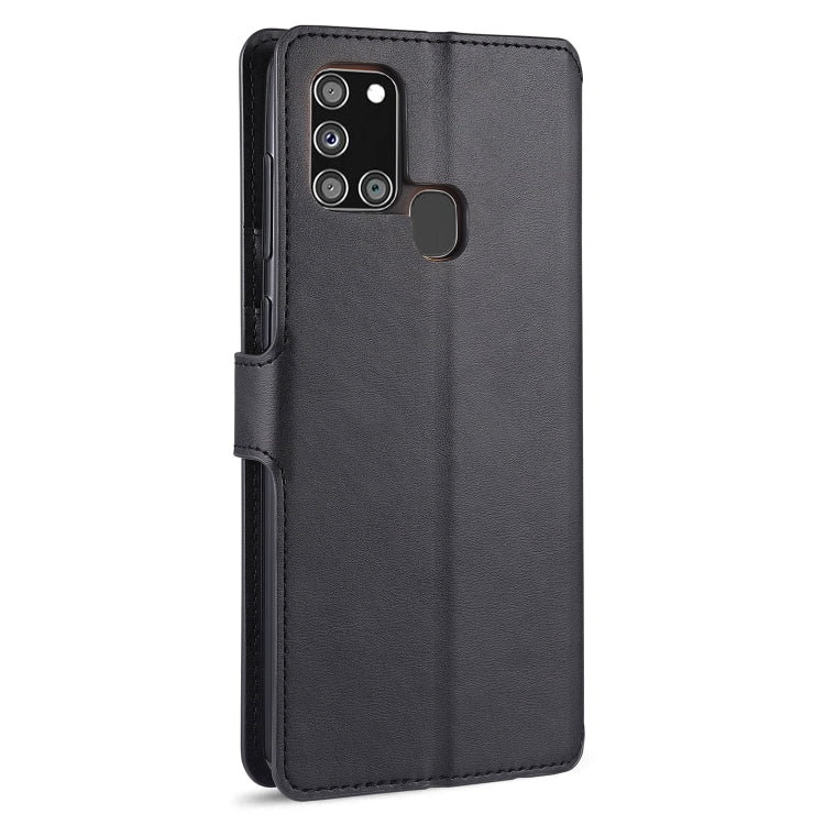 For Samsung Galaxy A21s AZNS Calf Texture Horizontal Flip Leather Case with Holder & Card Slots & Wallet & Photo Frame