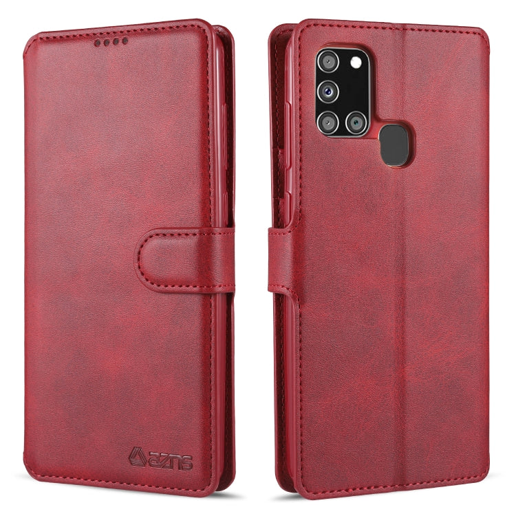 For Samsung Galaxy A21s AZNS Calf Texture Horizontal Flip Leather Case with Holder & Card Slots & Wallet & Photo Frame