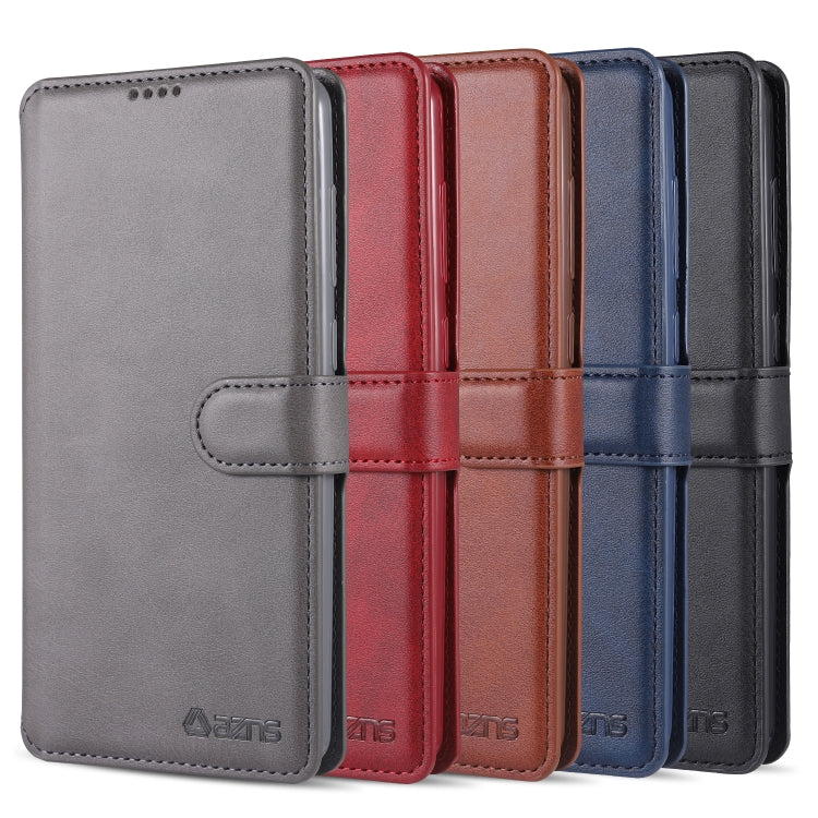 For Samsung Galaxy A21s AZNS Calf Texture Horizontal Flip Leather Case with Holder & Card Slots & Wallet & Photo Frame