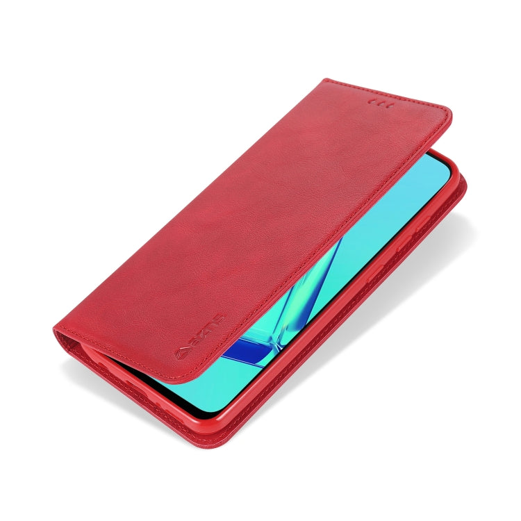 For Samsung Galaxy A21s AZNS Retro Texture Magnetic Horizontal Flip PU Leather Case with Holder & Card Slots & Photo Frame