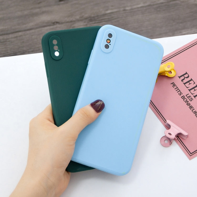 For iPhone XR Magic Cube Frosted Silicone Shockproof Full Coverage Protective Case