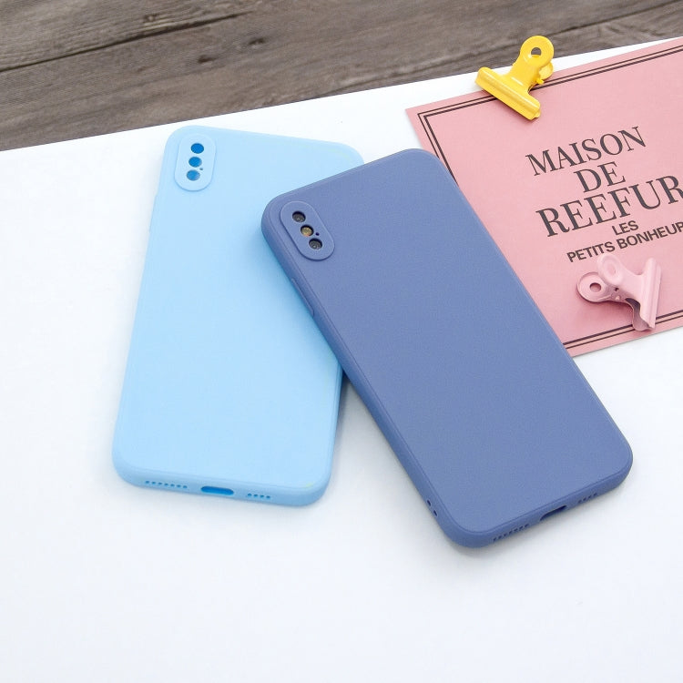 For iPhone XS Max Magic Cube Frosted Silicone Shockproof Full Coverage Protective Case