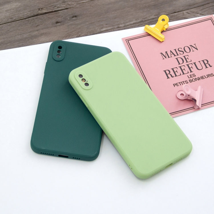 For iPhone XS Max Magic Cube Frosted Silicone Shockproof Full Coverage Protective Case