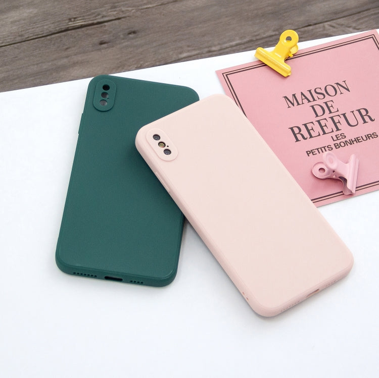 For iPhone XS Max Magic Cube Frosted Silicone Shockproof Full Coverage Protective Case