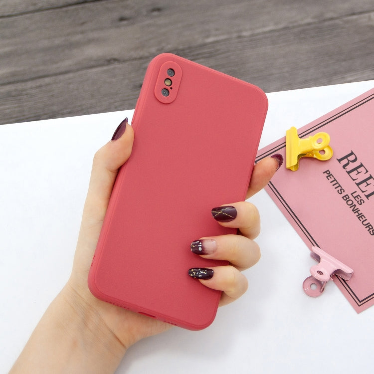 For iPhone XS Max Magic Cube Frosted Silicone Shockproof Full Coverage Protective Case
