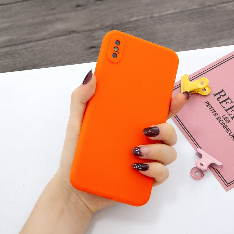 For iPhone XS Max Magic Cube Frosted Silicone Shockproof Full Coverage Protective Case