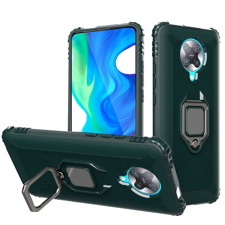 For Xiaomi Redmi K30 Pro / Poco F2 Pro 5G Carbon Fiber Protective Case with 360 Degree Rotating Ring Holder