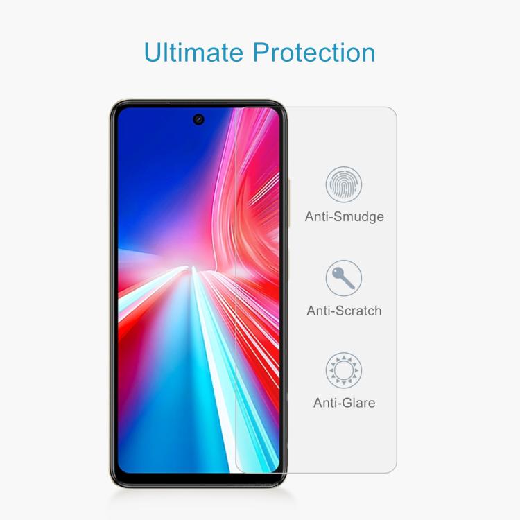 For itel P55T 10pcs 0.26mm 9H 2.5D Tempered Glass Film