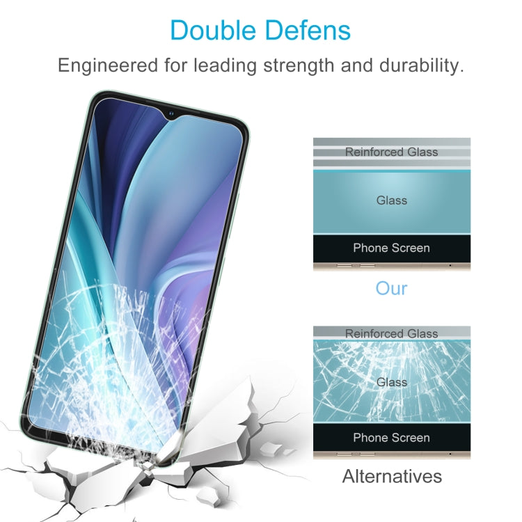 For itel A50 50pcs 0.26mm 9H 2.5D Tempered Glass Film