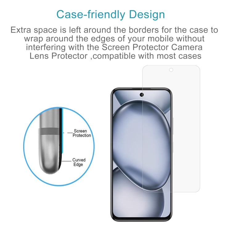 For itel A80 50pcs 0.26mm 9H 2.5D Tempered Glass Film