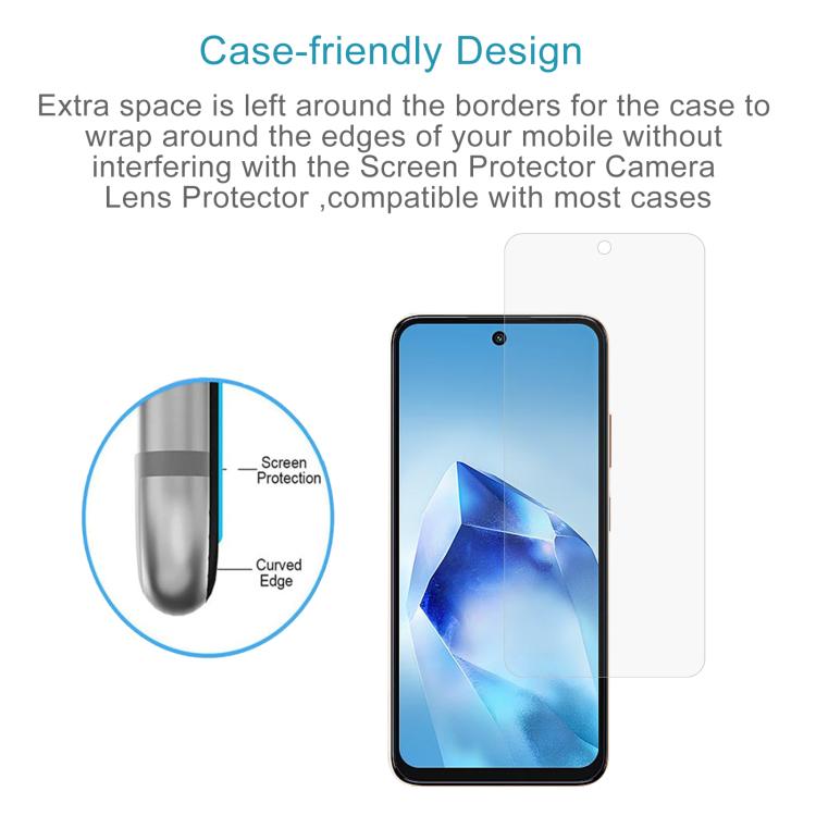 For itel Power 70 50pcs 0.26mm 9H 2.5D Tempered Glass Film