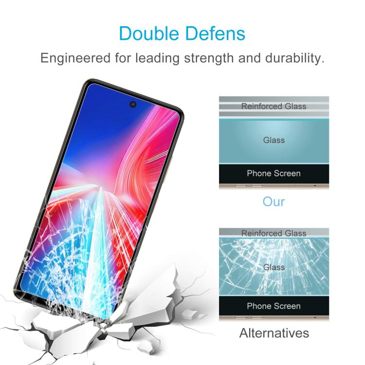 For itel P55T 50pcs 0.26mm 9H 2.5D Tempered Glass Film