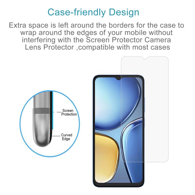 For itel A90 50pcs 0.26mm 9H 2.5D Tempered Glass Film