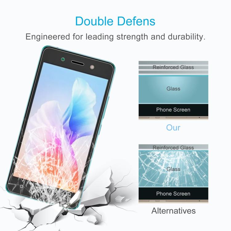For itel A24 Pro 50pcs 0.26mm 9H 2.5D Tempered Glass Film