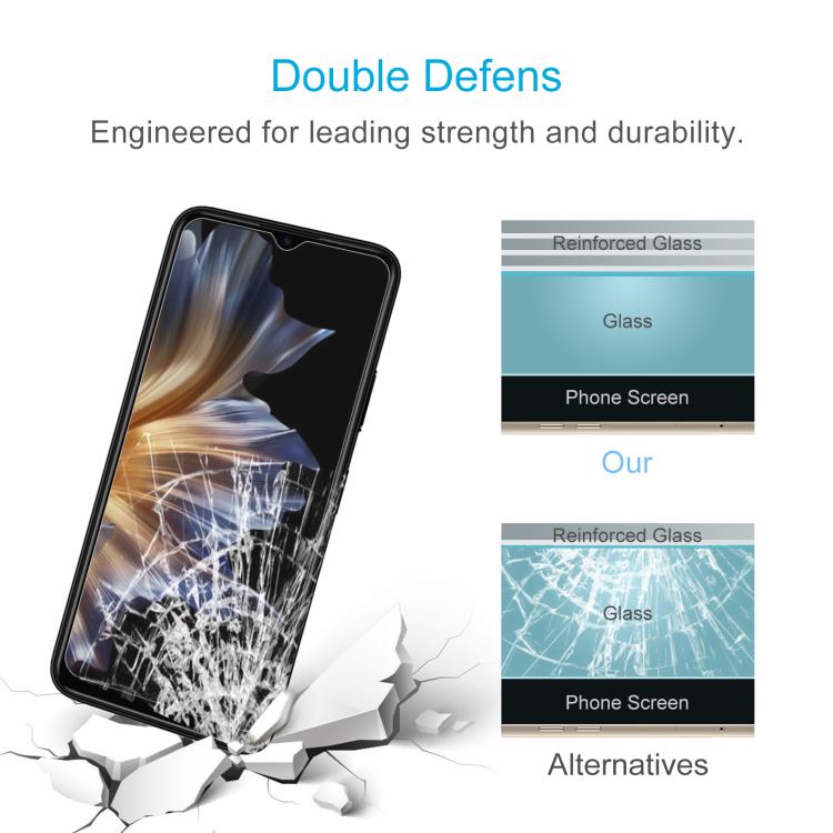 For itel TS Pro 50pcs 0.26mm 9H 2.5D Tempered Glass Film