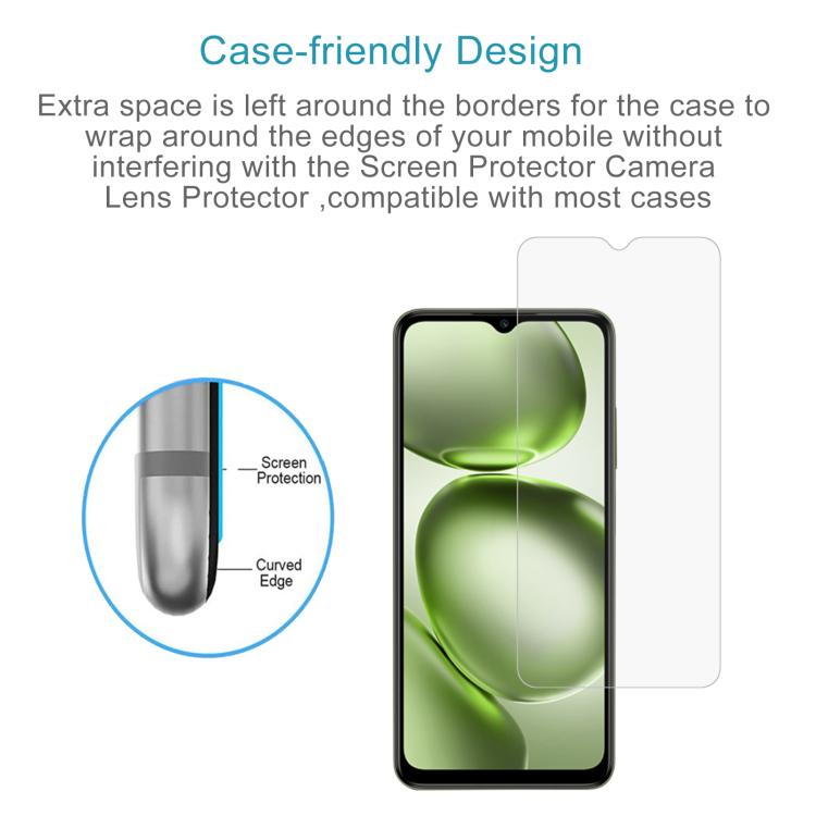 For itel A100C 4G 50pcs 0.26mm 9H 2.5D Tempered Glass Film