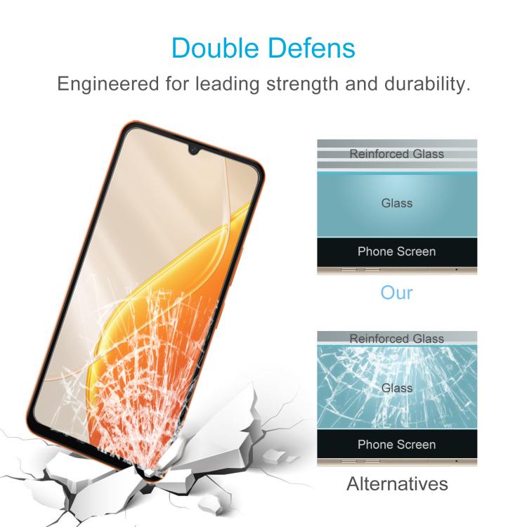 For itel A200+ 4G 50pcs 0.26mm 9H 2.5D Tempered Glass Film