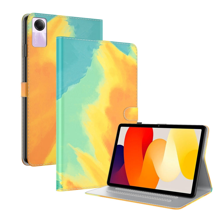 For Xiaomi Redmi Pad SE 11 inch Watercolor Pattern Flip Leather Tablet Case