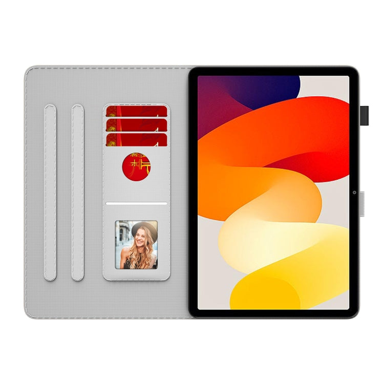 For Xiaomi Redmi Pad SE 11 inch Watercolor Pattern Flip Leather Tablet Case