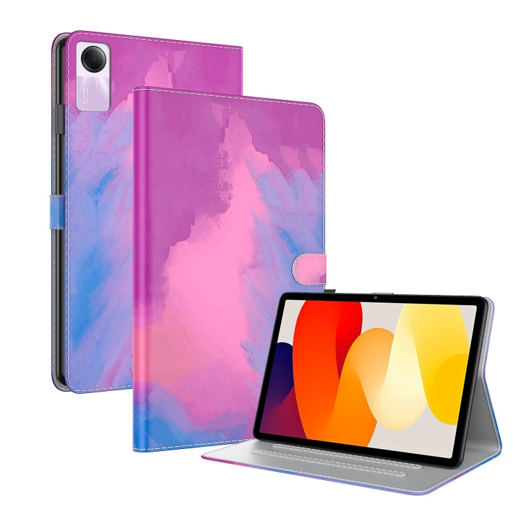 For Xiaomi Redmi Pad SE 11 inch Watercolor Pattern Flip Leather Tablet Case