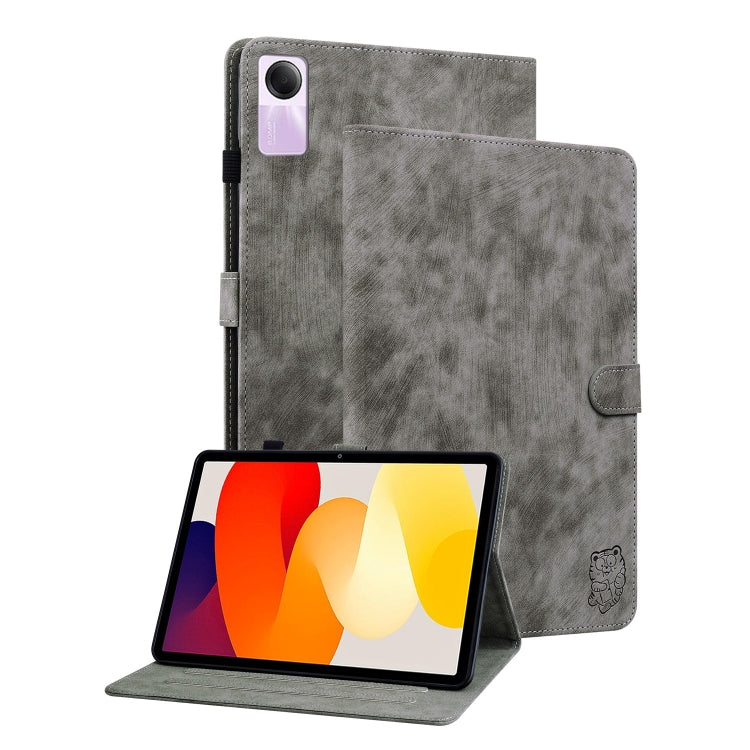 For Xiaomi Redmi Pad SE 11 inch Tiger Pattern Flip Leather Tablet Case