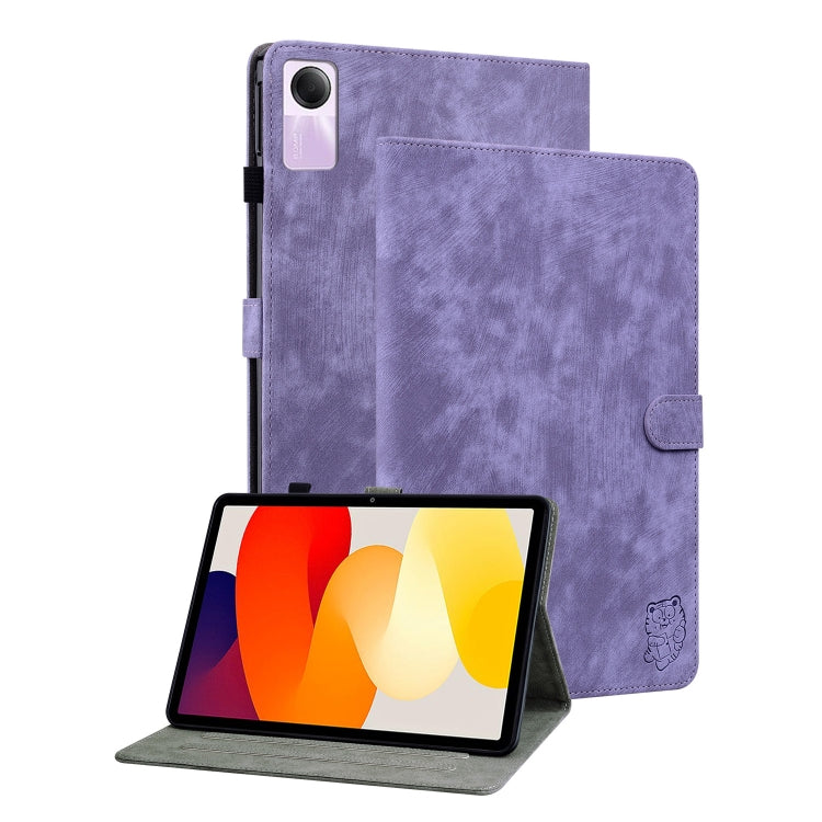 For Xiaomi Redmi Pad SE 11 inch Tiger Pattern Flip Leather Tablet Case