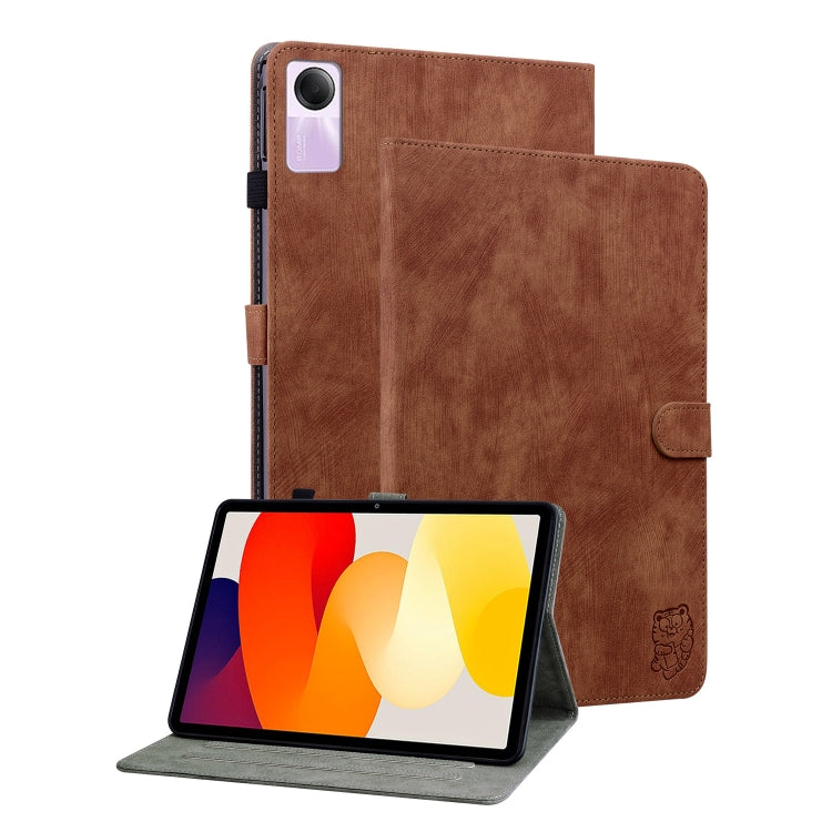 For Xiaomi Redmi Pad SE 11 inch Tiger Pattern Flip Leather Tablet Case