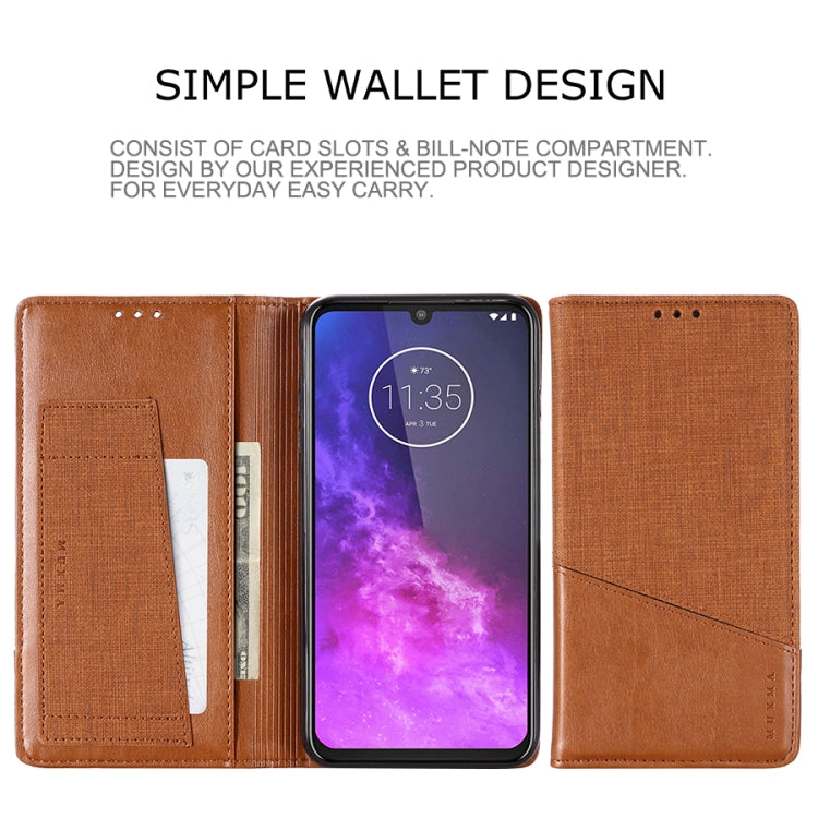 For Motorola Moto One Pro MUXMA MX109 Horizontal Flip Leather Case with Holder & Card Slot & Wallet Function
