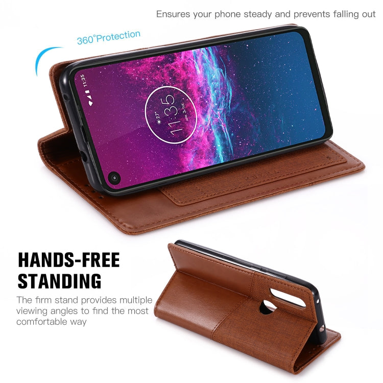 For Motorola One Action MUXMA MX109 Horizontal Flip Leather Case with Holder & Card Slot & Wallet Function