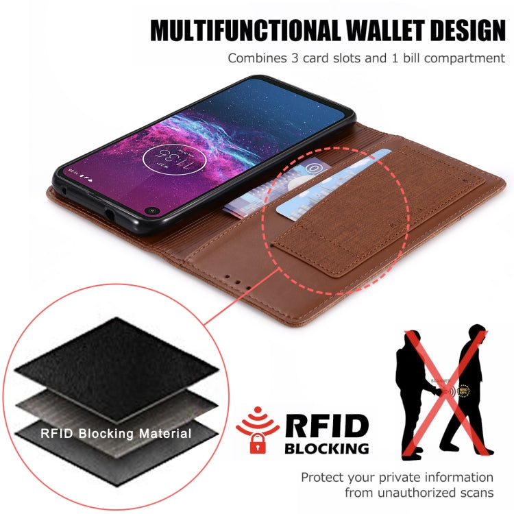 For Motorola One Action MUXMA MX109 Horizontal Flip Leather Case with Holder & Card Slot & Wallet Function