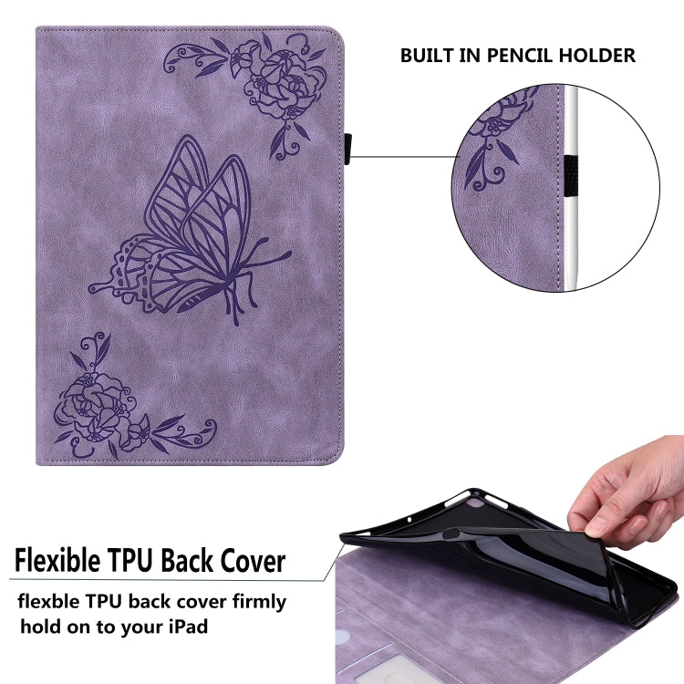 For Xiaomi Redmi Pad SE 8.7 Butterfly Flower Embossed Leather Tablet Case