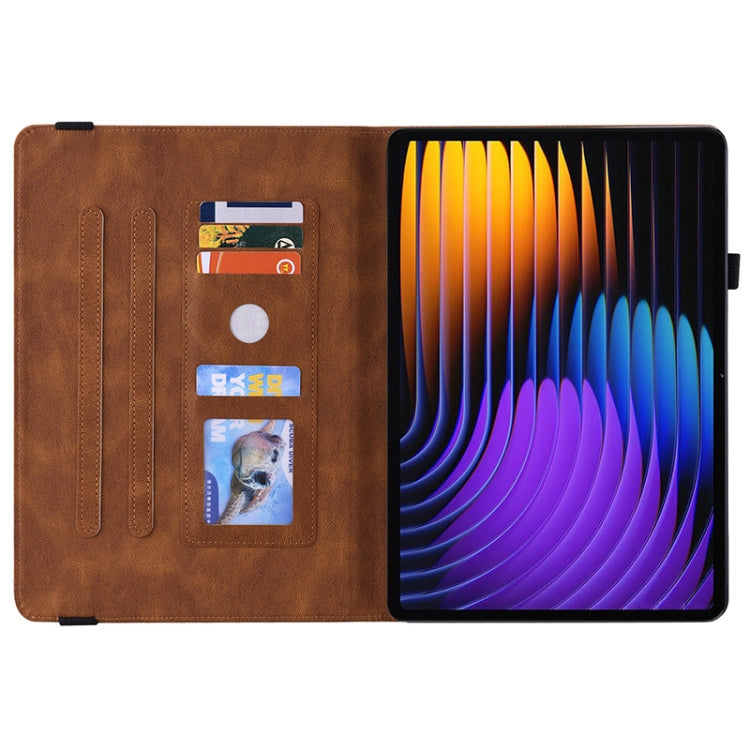 For Xiaomi Pad 7 / Pad 7 Pro Butterfly Flower Embossed Leather Tablet Case