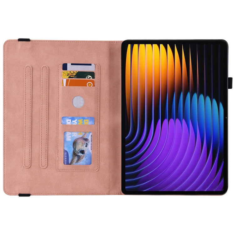 For Xiaomi Pad 7 / Pad 7 Pro Butterfly Flower Embossed Leather Tablet Case