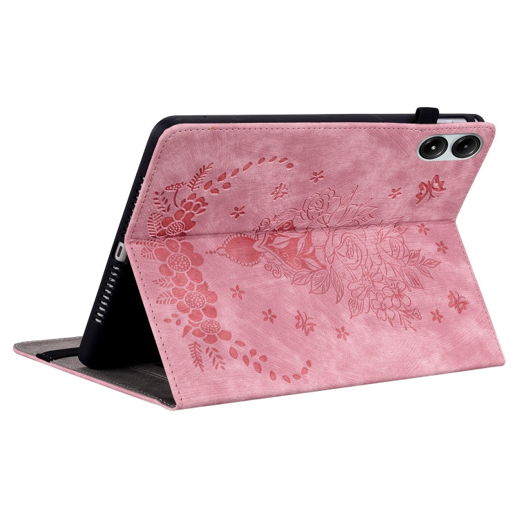 For Xiaomi Redmi Pad Pro 12.1 Butterfly Rose Embossed Leather Tablet Case