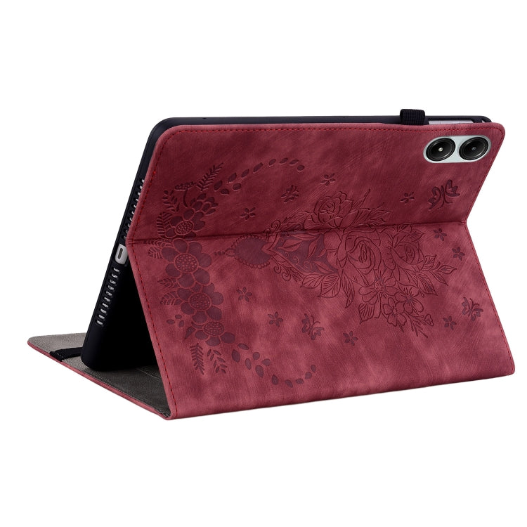 For Xiaomi Redmi Pad Pro 12.1 Butterfly Rose Embossed Leather Tablet Case