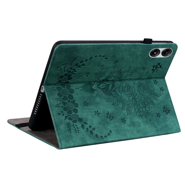 For Xiaomi Redmi Pad Pro 12.1 Butterfly Rose Embossed Leather Tablet Case