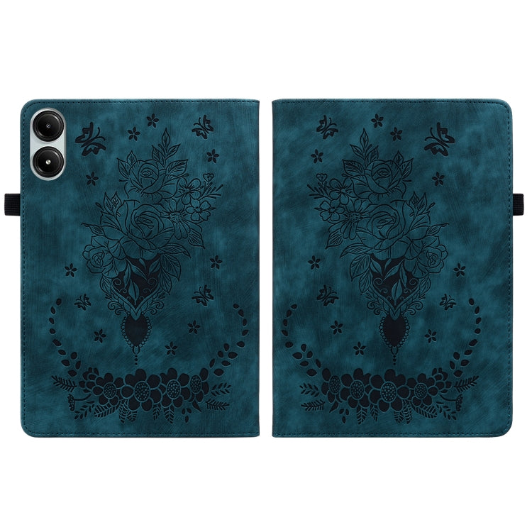 For Xiaomi Redmi Pad Pro 12.1 Butterfly Rose Embossed Leather Tablet Case