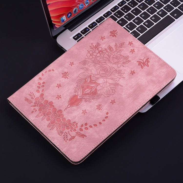 For Xiaomi Pad 7 / Pad 7 Pro Butterfly Rose Embossed Leather Tablet Case